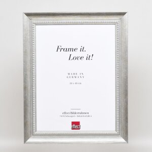 Effect solid wood frame profile 28 silver 10x10 cm Clear glass