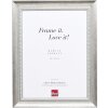 Effect solid wood frame profile 28 silver 10x10 cm Clear glass