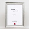 Effect solid wood frame profile 28 silver 10x10 cm Clear glass