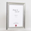 Effect solid wood frame profile 28 silver 10x10 cm Clear glass