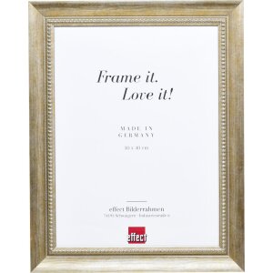 Effect solid wood frame profile 28 gold 10x10 cm Clear glass