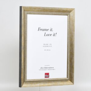 Effect solid wood frame profile 28 gold 10x10 cm Acrylic glass