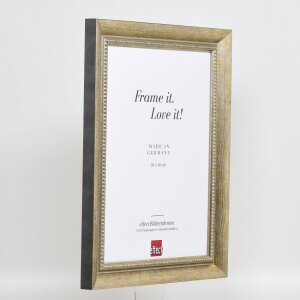 Effect solid wood frame profile 28 gold 10x10 cm Acrylic glass