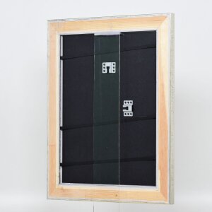 Effect wooden frame profile 95 silver 10x10 cm normal glass