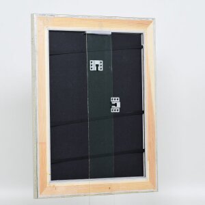 Effect wooden frame profile 95 silver 10x10 cm normal glass