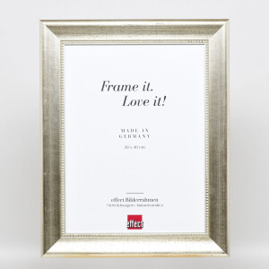 Effect wooden frame profile 95 silver 10x10 cm Anti-reflective glass