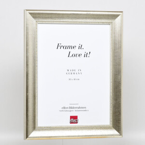 Effect wooden frame profile 95 silver 10x10 cm Anti-reflective glass