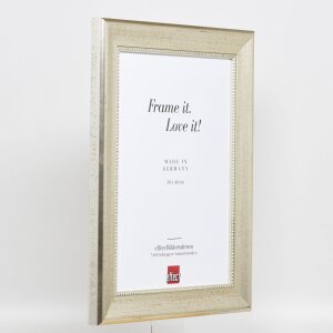 Effect wooden frame profile 95 silver 10x10 cm Anti-reflective glass