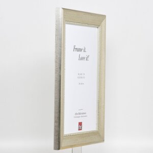 Effect wooden frame profile 95 silver 10x10 cm Anti-reflective glass