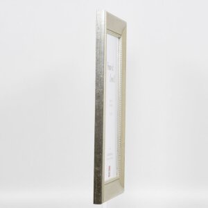 Effect wooden frame profile 95 silver 10x10 cm Anti-reflective glass