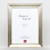 Effect wooden frame profile 95 silver 10x10 cm Anti-reflective glass