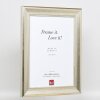 Effect wooden frame profile 95 silver 10x10 cm Anti-reflective glass