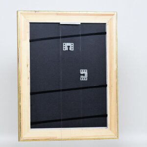 Effect wooden frame profile 95 gold 10x10 cm Anti-reflective glass