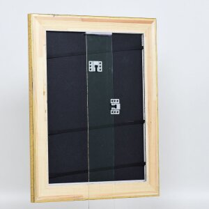 Effect wooden frame profile 95 gold 10x10 cm Anti-reflective glass