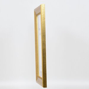 Effect wooden frame profile 95 gold 10x10 cm Anti-reflective glass