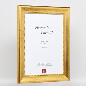 Effect wooden frame profile 95 gold 10x10 cm Anti-reflective glass