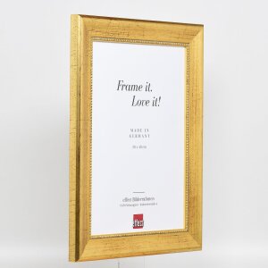 Effect wooden frame profile 95 gold 10x10 cm Anti-reflective glass