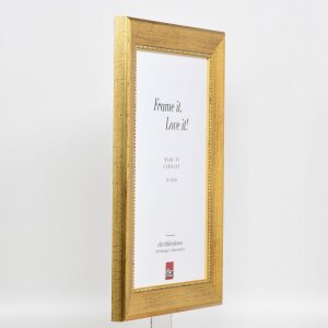 Effect wooden frame profile 95 gold 10x10 cm Anti-reflective glass