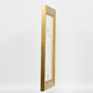 Effect wooden frame profile 95 gold 10x10 cm Anti-reflective glass