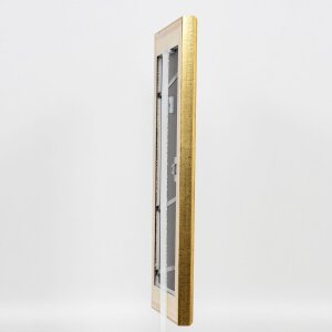 Effect wooden frame profile 95 gold 10x10 cm Anti-reflective glass