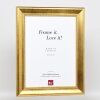 Effect wooden frame profile 95 gold 10x10 cm Anti-reflective glass