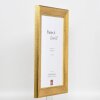 Effect wooden frame profile 95 gold 10x10 cm Anti-reflective glass