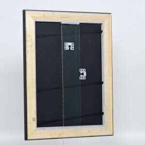 Effect wooden frame profile 95 black 10x10 cm Anti-reflective glass