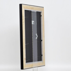 Effect wooden frame profile 95 black 10x10 cm Anti-reflective glass