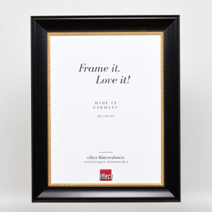 Effect wooden frame profile 95 black 10x10 cm Anti-reflective glass