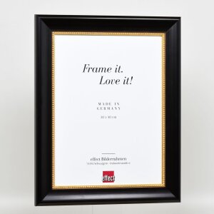 Effect wooden frame profile 95 black 10x10 cm Anti-reflective glass