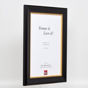 Effect wooden frame profile 95 black 10x10 cm Anti-reflective glass