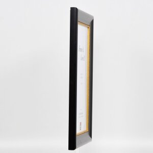 Effect wooden frame profile 95 black 10x10 cm Anti-reflective glass