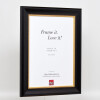 Effect wooden frame profile 95 black 10x10 cm Anti-reflective glass