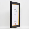 Effect wooden frame profile 95 black 10x10 cm Anti-reflective glass