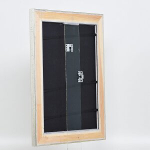 Effect wooden frame profile 95 silver 10x10 cm Acrylic glass