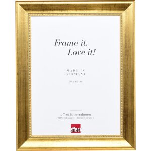 Effect wooden frame profile 95 gold 10x10 cm Acrylic glass