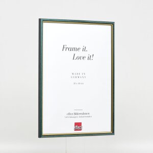 Effect wooden frame profile 23 blue 10x15 cm Clear glass