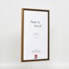 Effect solid wood frame profile 22 brown-gold 10x15 cm Anti-reflective glass