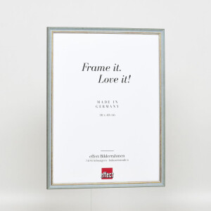 Effect solid wood frame Profile 25 blue 10x15 cm Clear glass