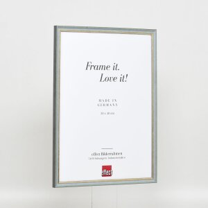 Effect solid wood frame Profile 25 blue 10x15 cm Clear glass