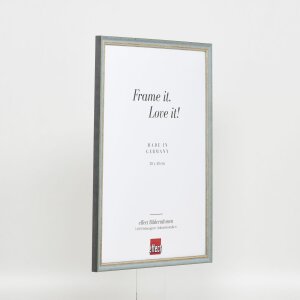 Effect solid wood frame Profile 25 blue 10x15 cm Clear glass