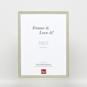 Effect solid wood frame Profile 25 green 10x15 cm Clear glass