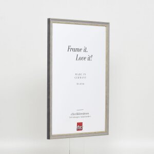 Effect solid wood frame Profile 25 grey 10x15 cm Anti-reflective glass