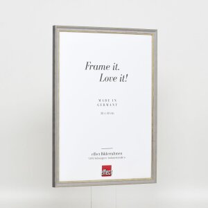 Effect solid wood frame Profile 25 grey 10x15 cm Museum glass