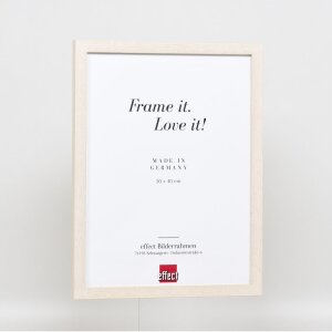 Effect Wooden Frame Profile 33 white 10x15 cm Museum Glass