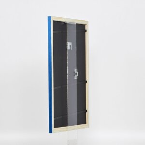 Effect Wooden Frame Profile 89 blue 10x15 cm Museum Glass