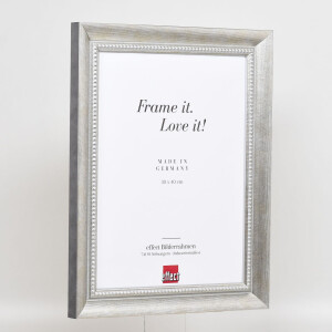 Effect solid wood frame profile 28 silver 10x15 cm Anti-reflective glass