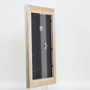 Effect wooden frame profile 95 silver 10x15 cm Anti-reflective glass