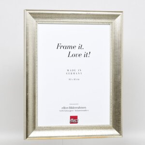 Effect wooden frame profile 95 silver 10x15 cm Anti-reflective glass