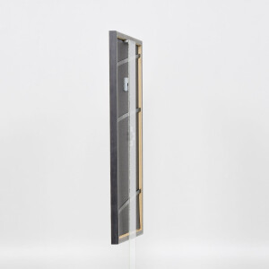 Effect solid wood frame Profile 25 grey 10,5x14,8 cm Clear glass